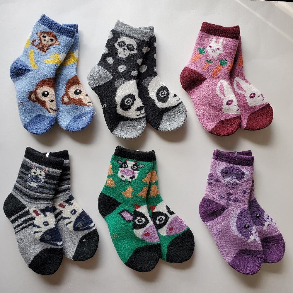 Brand New Unisex Kid's Wool Animal Socks S
